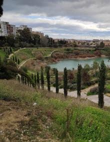 Imagen secundaria 2 - Hay paneles que sirven para identificar especies autóctonas | Cartel informativo situado junto a una de las entradas del recinto | Uno de los caminos por los que se desciende hasta la orilla