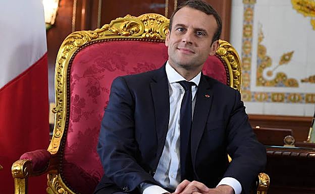 Macron, en una visita a Marruecos. 