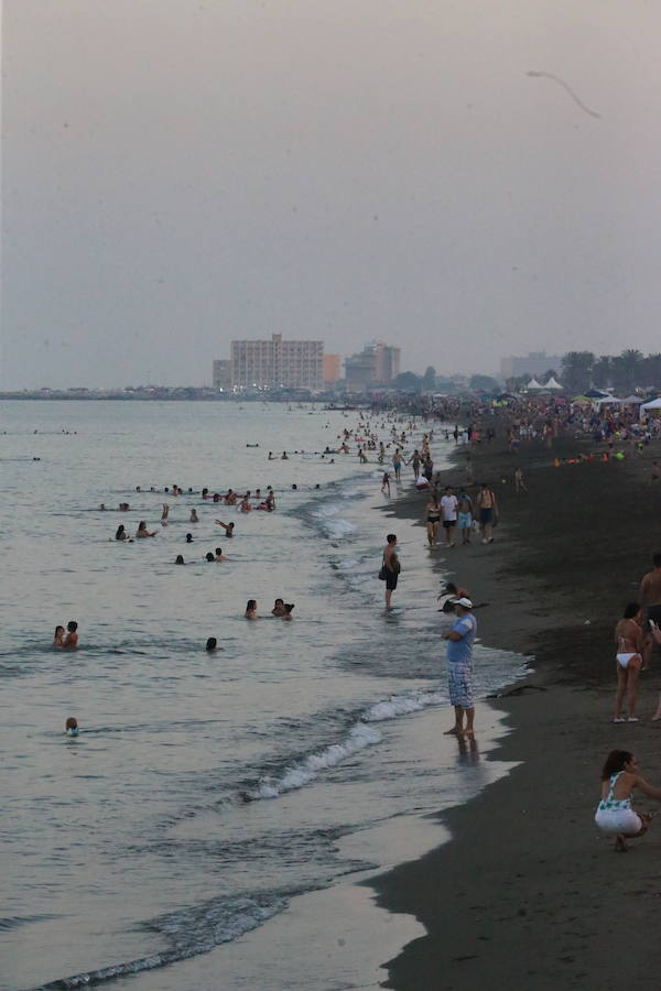 La noche de San Juan, en la playas de Málaga