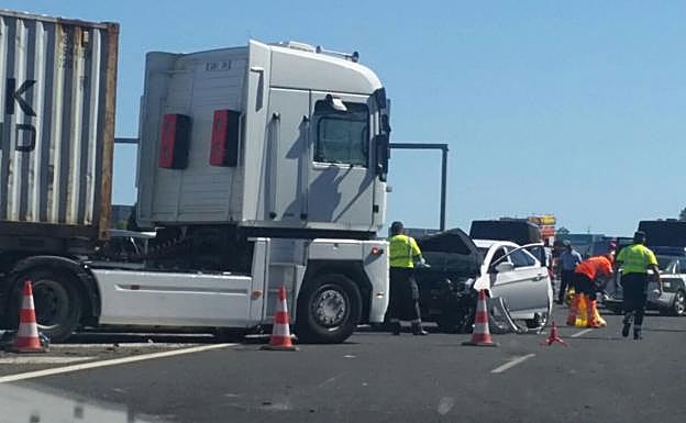 Imagen del aparatoso accidente.