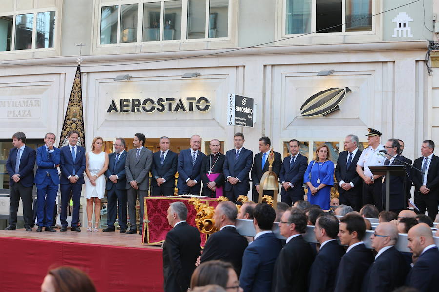 El acto se ha celebrado en la plaza de la Constitución al no poder hacerlo el Miércoles Santo