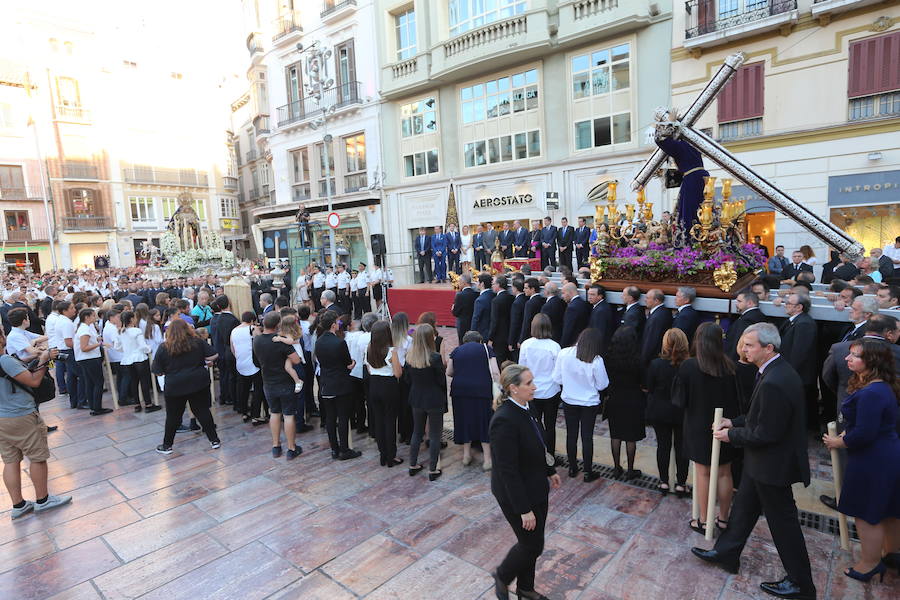 El acto se ha celebrado en la plaza de la Constitución al no poder hacerlo el Miércoles Santo