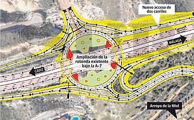 La glorieta y el nuevo acceso con dos carriles descongestionarán el tráfico de la zona. 