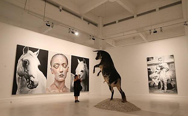 Algunas de las obras de Santiago Ydáñez en el CAC. 