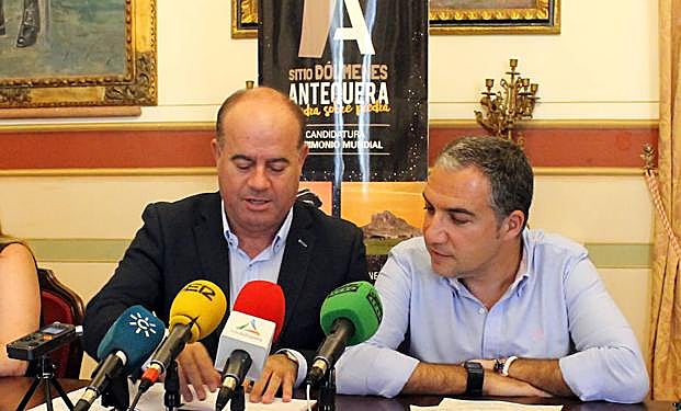 Barón y Bendodo, ayer.