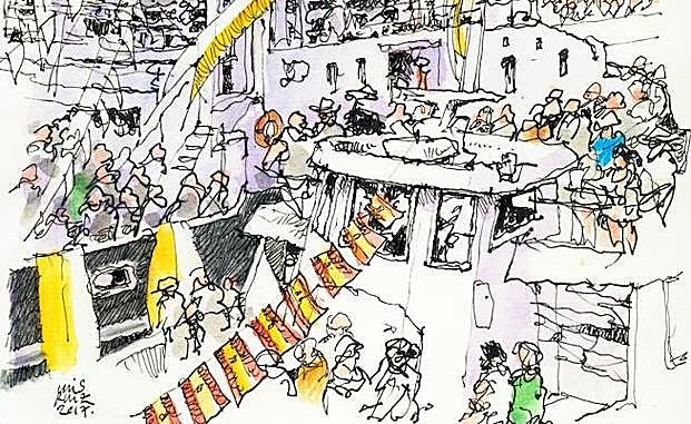 'Málaga a trazos': Flamear de gallardetes