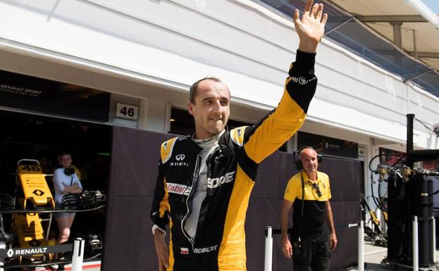 Robert Kubica, durante la sesión de test.