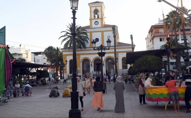 La plaza de San Pedro, epicentro de actividad. 