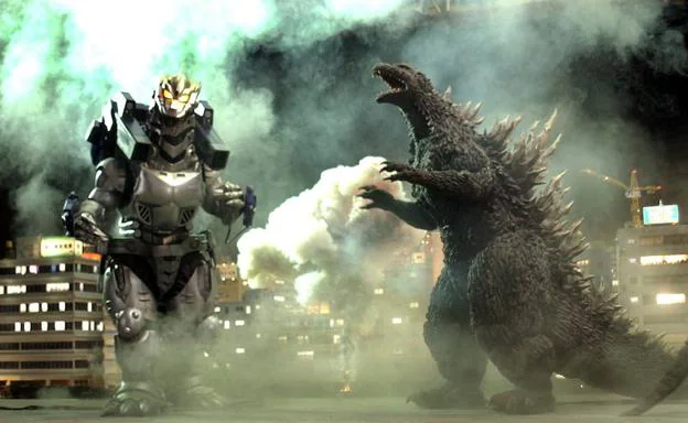 Escena de la película "Godzila contra Mecha-Godzilla". 