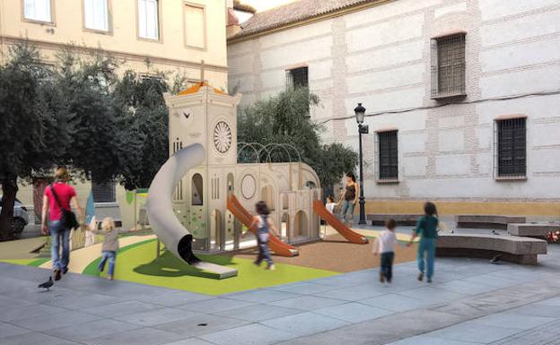 El parque infantil de temática cofrade se ubicará en la plaza de la Cofradías. 
