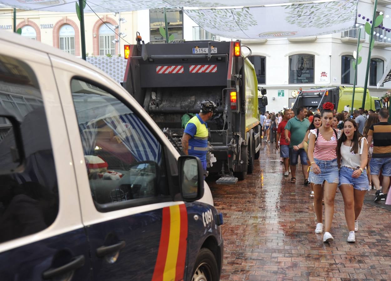 Así quedó el Centro tras la primera jornada de la Feria de Málaga 2017