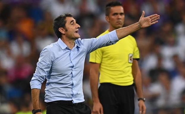 Ernesto Valverde, en el Santiago Bernabéu. 