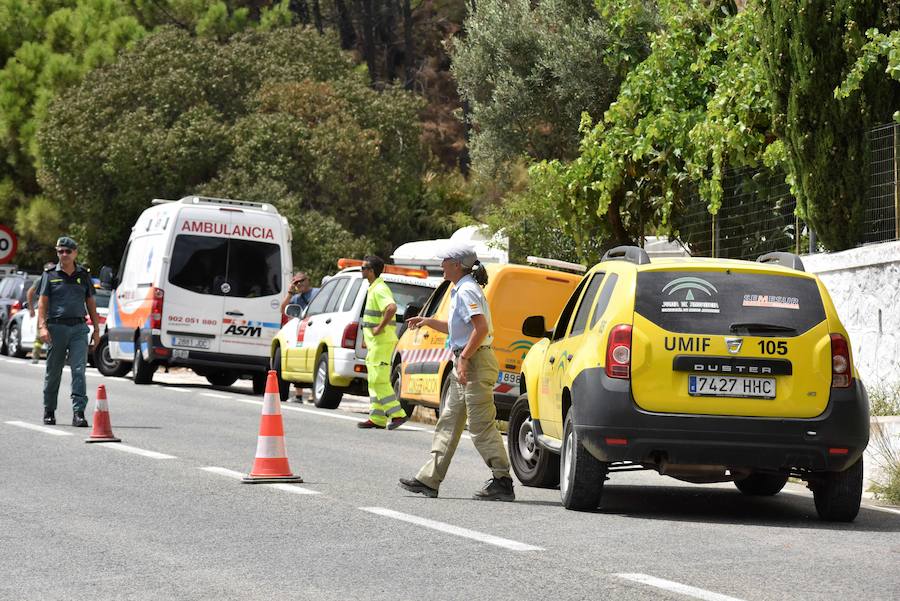 El fuego se inició en la carretera A-397 que une San Pedro con Ronda