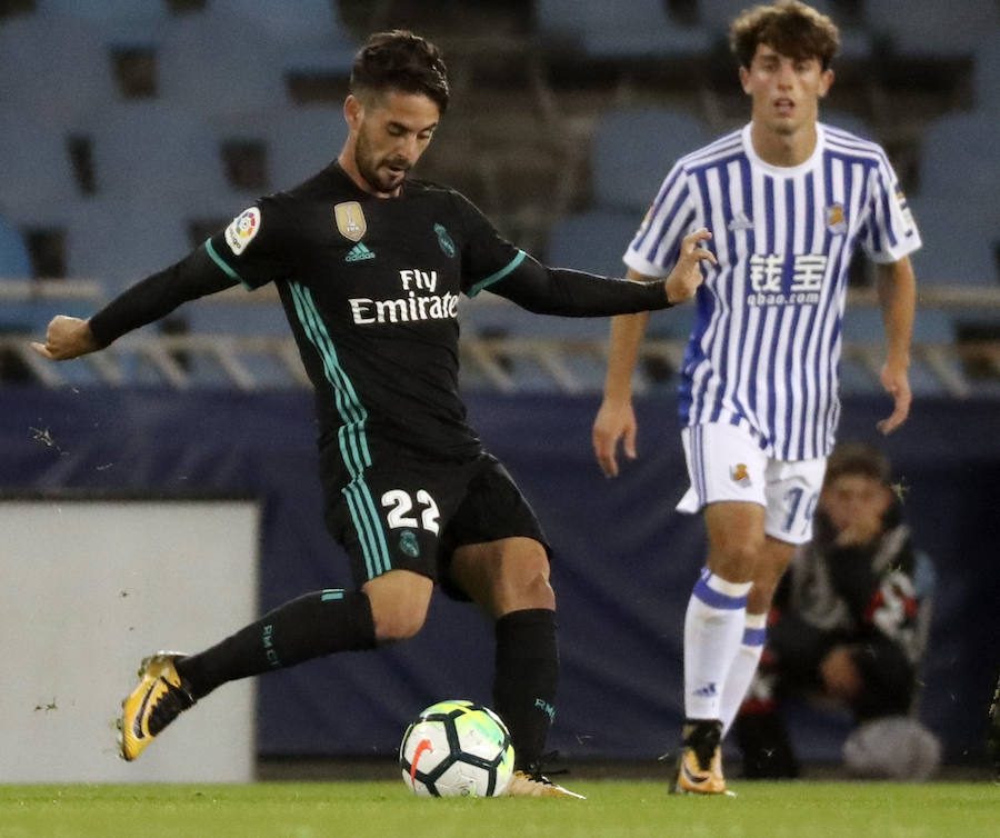 El Real Madrid saltó al césped de Anoeta con Borja Mayoral de titular para intentar romper la racha del conjunto vasco.