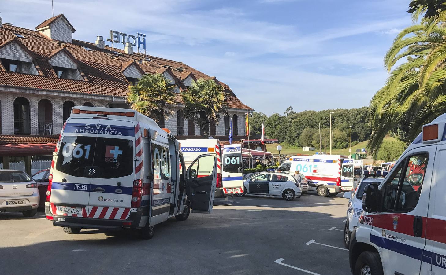 Dos matrimonios, heridos graves por una fuga de gas en un hotel de Cantabria