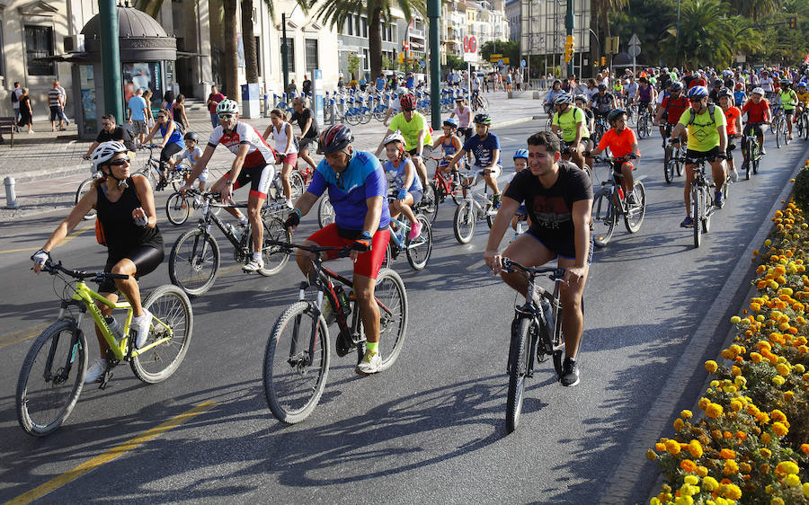 Más de 15.000 ciclistas han tomado esta mañana las calles de la ciudad en una actividad enmarcada en la Semana de la Movilida