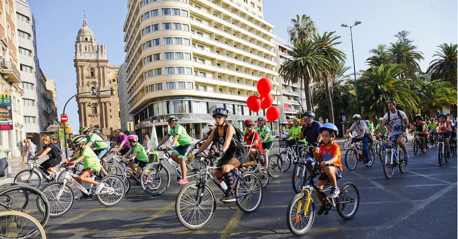 Más de 15.000 ciclistas han tomado esta mañana las calles de la ciudad en una actividad enmarcada en la Semana de la Movilida