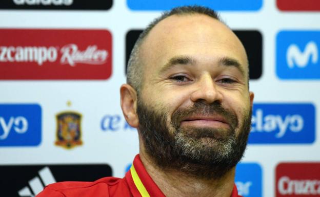 Adrés Iniesta, con la selección. 