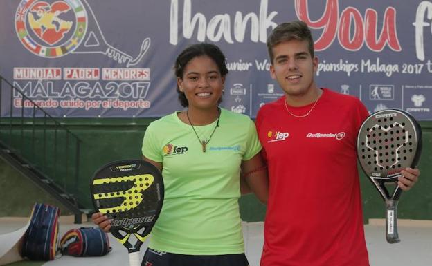 La marbellí Alba Pérez y el coineño José Solano, ayer en Málaga