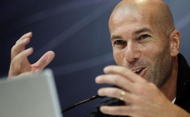 Zidane, durante la rueda de prensa. 