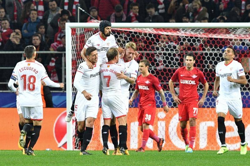 El Spartak y el Sevilla disputaron la tercera jornada de la fase de grupos de la Liga de Campeones en Moscú.