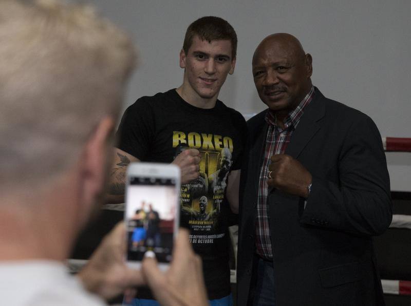 El legendario púgil estadounidense se encuentra en la capital para dar un impulso al deporte en la ciudad