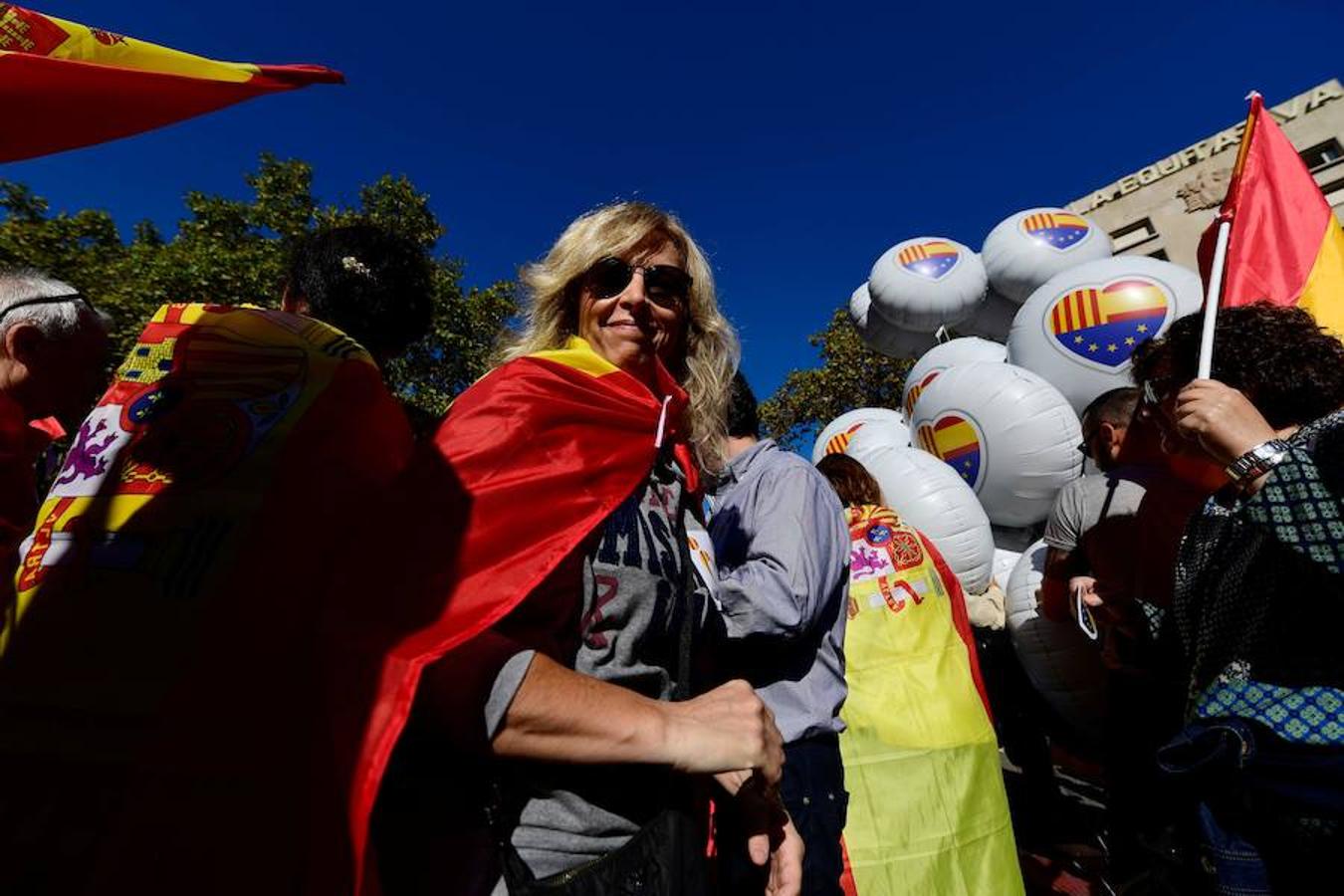 La marcha convocada por Societat Civil Catalana bajo el lema 'Tots som Catalunya. Per la convivència, seny!