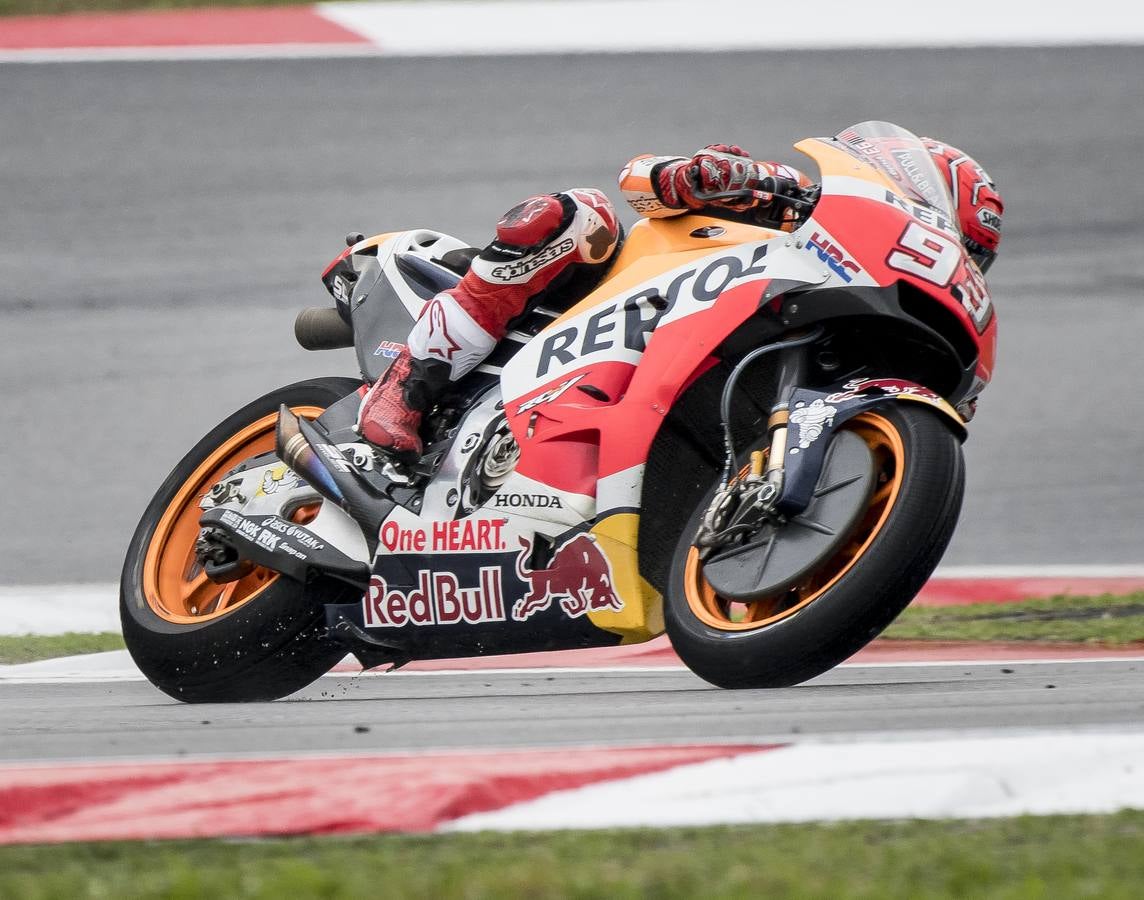 Marc Márquez ha tenido que conformarse con la cuarta plaza en el GP de Malasia. 