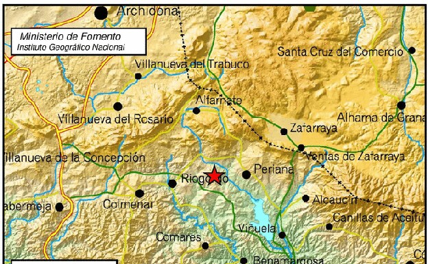 Registrado un terremoto en Periana de 3,1 grados