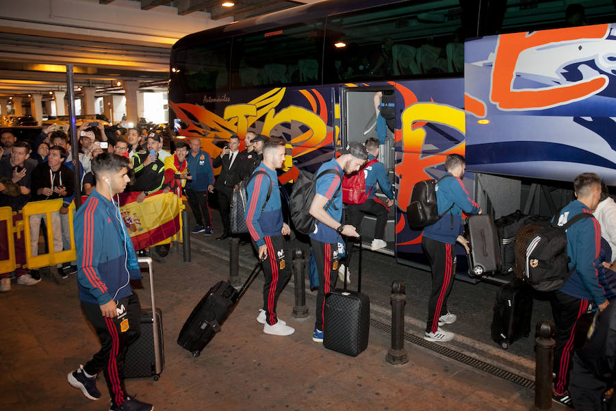 La selección española ya se encuentra en Málaga para disputar este sábado el partido amistoso ante Costa Rica en La Rosaleda.