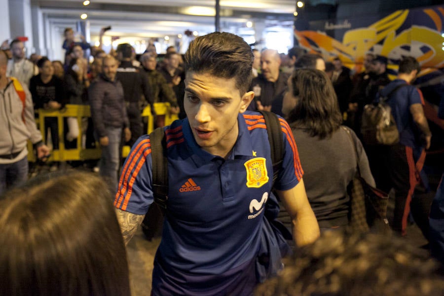 La selección española ya se encuentra en Málaga para disputar este sábado el partido amistoso ante Costa Rica en La Rosaleda.