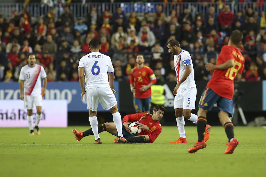 La Rosaleda puso el cartel de "completo" para el partido amistoso entre España y Costa Rica. 