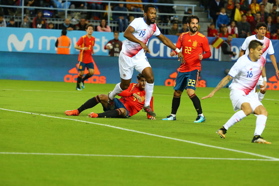 España golea a Costa Rica en La Rosaleda en el amistoso para preparar el Mundial 2018.