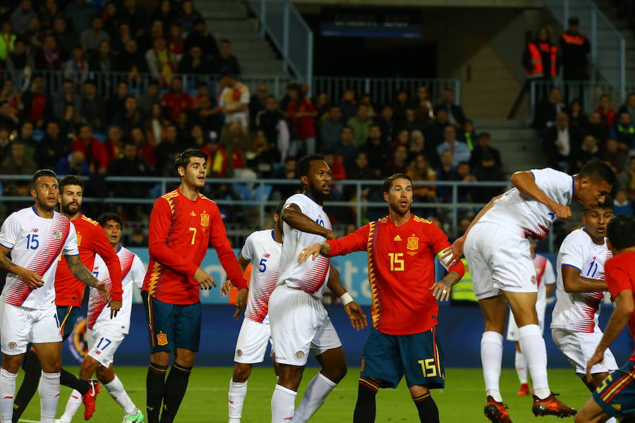 España golea a Costa Rica en La Rosaleda en el amistoso para preparar el Mundial 2018.
