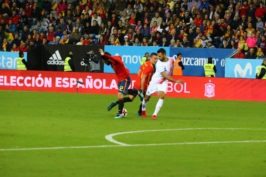 España golea a Costa Rica en La Rosaleda en el amistoso para preparar el Mundial 2018.