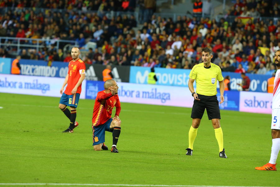 España golea a Costa Rica en La Rosaleda en el amistoso para preparar el Mundial 2018.