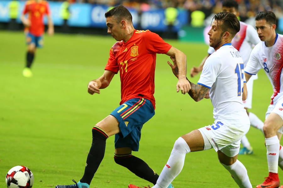 España golea a Costa Rica en La Rosaleda en el amistoso para preparar el Mundial 2018.