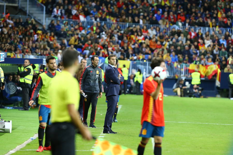 España golea a Costa Rica en La Rosaleda en el amistoso para preparar el Mundial 2018.