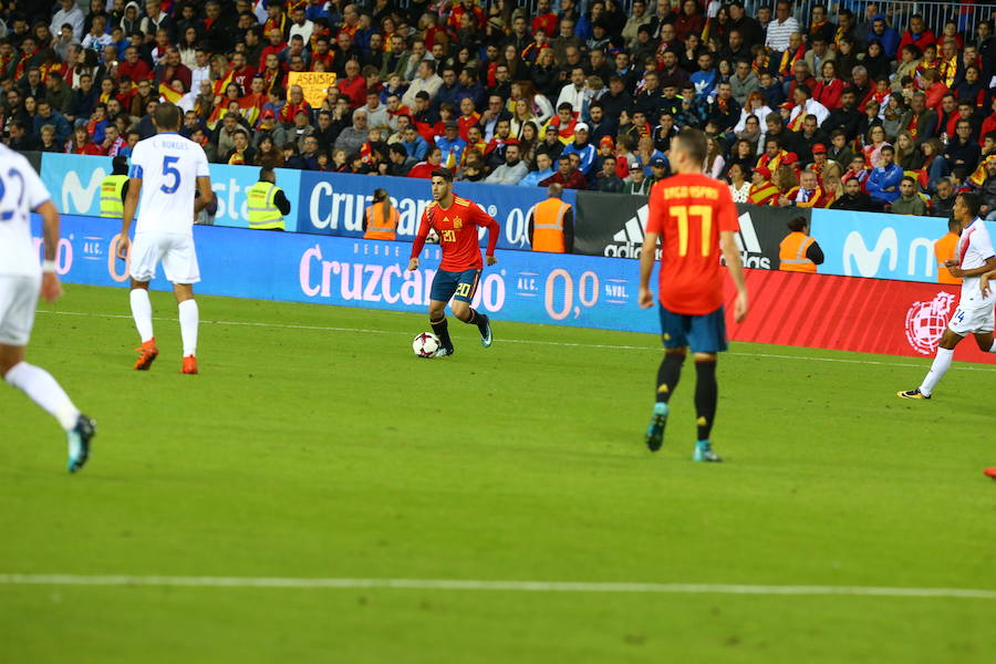 España golea a Costa Rica en La Rosaleda en el amistoso para preparar el Mundial 2018.
