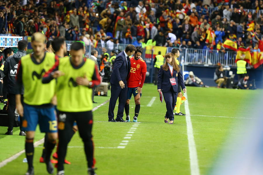 España golea a Costa Rica en La Rosaleda en el amistoso para preparar el Mundial 2018.