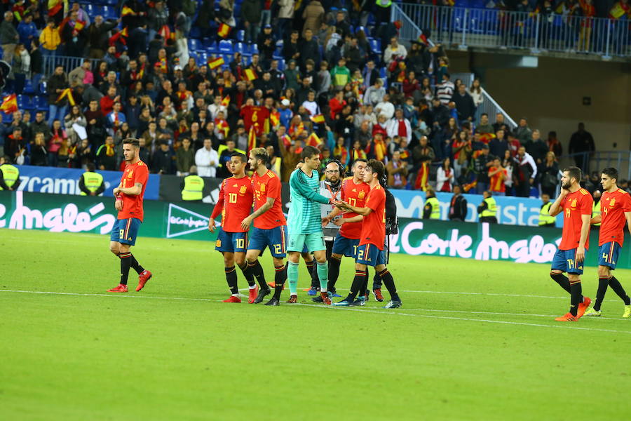 España golea a Costa Rica en La Rosaleda en el amistoso para preparar el Mundial 2018.