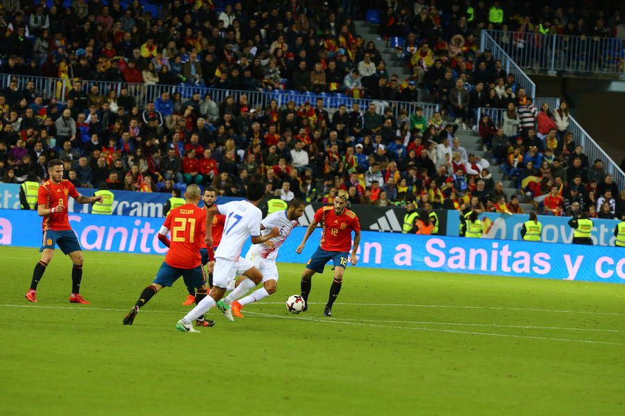 España golea a Costa Rica en La Rosaleda en el amistoso para preparar el Mundial 2018.