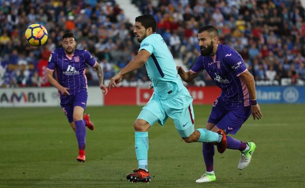 Suárez ante el Leganés.