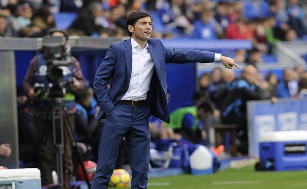 Marcelino, durante un partido con el Valencia. 