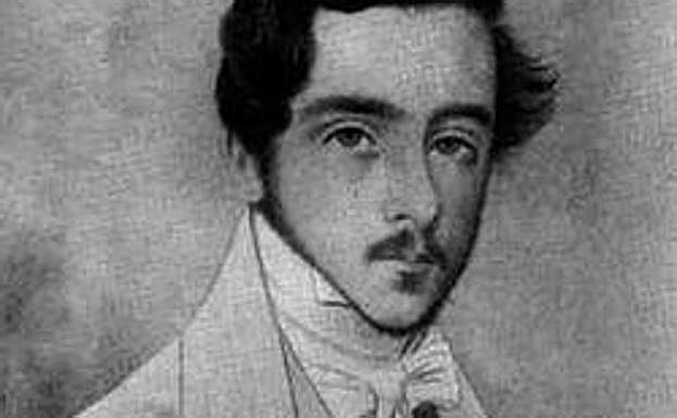 Imagen principal - Arriba: Retrato del marqués de Salamanca, de joven. Abajo: Portada de la biografía del marqués de Salamanca, escrita por Florentino Hernández Girbal y estatua del marqués de Salamanca, en Madrid, donde construyó uno de los barrios más elegantes de la capital