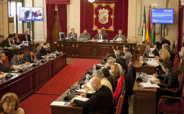 El Pleno del Ayuntamiento de Málaga de este jueves. 