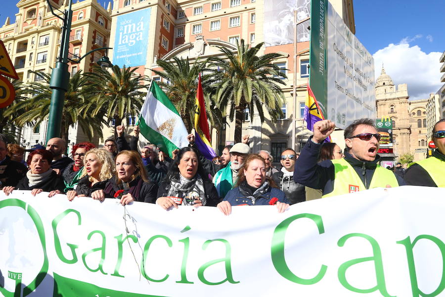 Fotos de la manifestación por el 40 aniversario de la muerte de Manuel José García Caparrós en Málaga