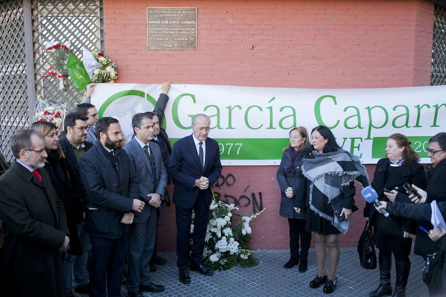 Málaga recuerda hoy la figura del joven de 18 años que murió de un disparo en la manifestación del 4 de diciembre de 1977 para reclamar una autonomía plena para Andalucía