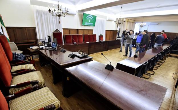 Sala de vistas donde se celebrará el juicio a Chaves y Griñán y otros 20 exaltos cargos de sus gobiernos.