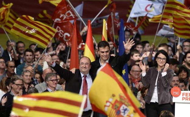 Pedro Sánchez y Miquel Iceta, hoy en Barcelona.